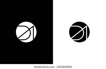 Initial DA logo design vector