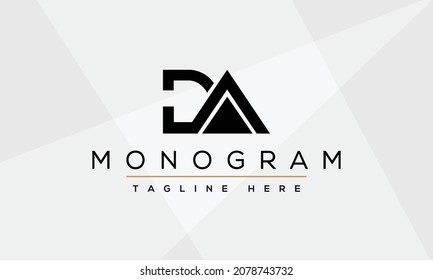 Initial DA modern monogram and elegant logo design