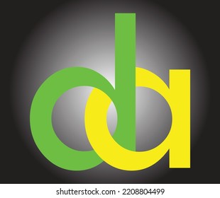 Initial DA modern monogram and elegant logo design