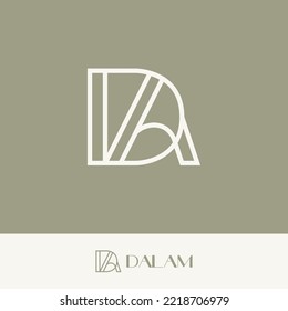 Initial DA Simple Luxury Line Logo Design. Initial DA Monogram Logo Identity for Branding, Business, Real Estate, Fasion and Luxury Brand