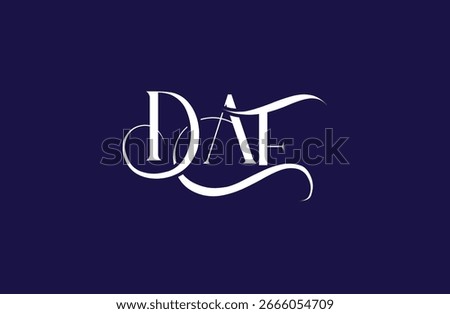 Initial DAF letter logo design. Elegant Monogram Logo Design with Decorative Elements and Typography