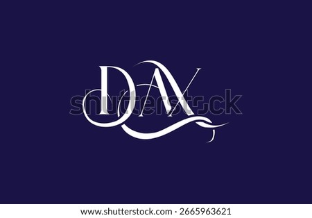 Initial DAX letter logo design. Elegant Monogram Logo Design with Decorative Elements and Typography