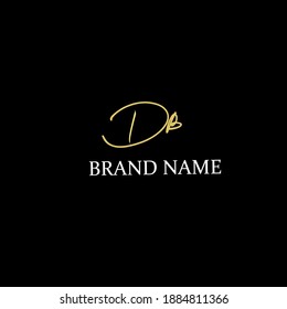 Initial DB beauty monogram and elegant logo design