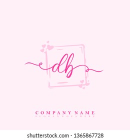 Initial DB handwriting logo