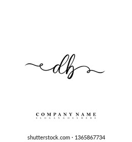 Initial DB handwriting logo