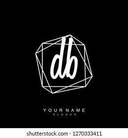 Initial DB handwriting logo vector Initial DB handwriting logo vector