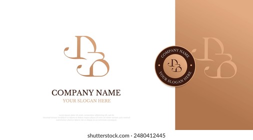 Initial DB Logo Design Vector 