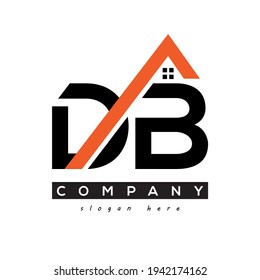 vector inicial del logotipo inmobiliario de DB