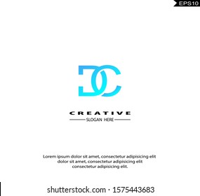 Initial DC, CD modern Logo icon design. Vector graphic design template element. Graphic Symbol for Corporate Business Identity.