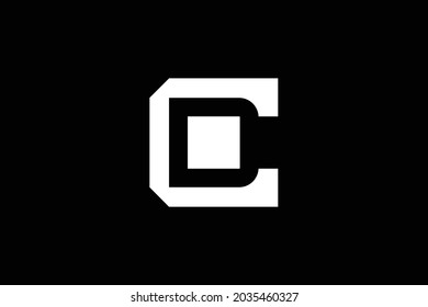 Initial DC CD modern monogram and elegant logo design, Professional Letters Vector Icon Logo on black background