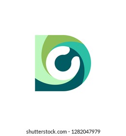 initial DC  letter D technology IT  combination D