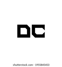 Initial dc logo design or icon isolated vector image