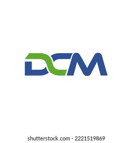 Initial DCM logo design. Vector image