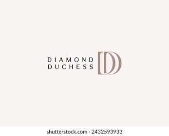 Initial DD for Diamond Duchess Lady Preneur Logo Template for businesswoman