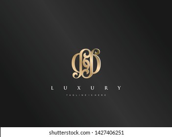 Initial DD, DP, Luxury Logo vector
