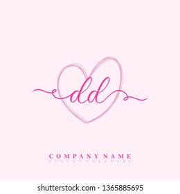 Initial DD handwriting logo