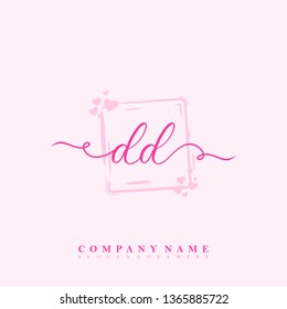 Initial DD handwriting logo