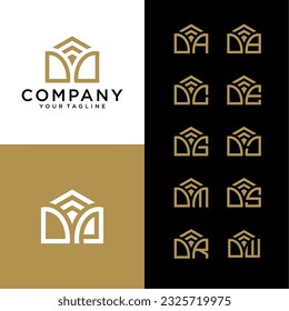 Initial DD Home concept. Home logo design with two initials. Real Estate construction icon Develop, natural, luxury, modern, finance logo, strong, suitable for your company.