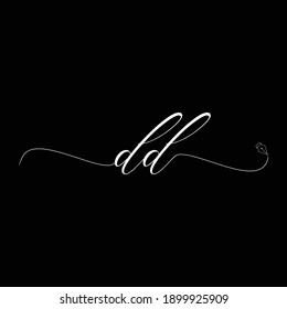 Initial DD Logo Handschrift Business Illustration Mode einfach