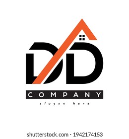 vector inicial del logotipo de bienes inmuebles DD