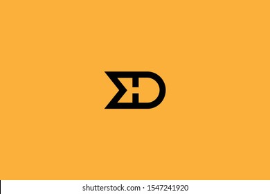 Initial DE ED Letter Logo Design Vector Template. Monogram and Creative Alphabet D E Letters icon Illustration.