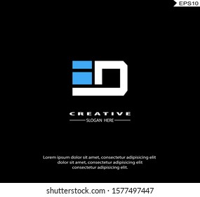 Initial DE, ED modern Logo icon design. Vector graphic design template element. Graphic Symbol for Corporate Business Identity.