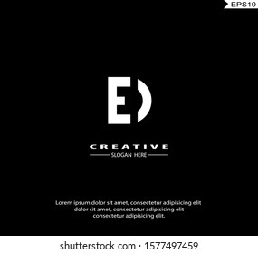 Initial DE, ED modern Logo icon design. Vector graphic design template element. Graphic Symbol for Corporate Business Identity.