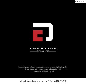 Initial DE, ED modern Logo icon design. Vector graphic design template element. Graphic Symbol for Corporate Business Identity.