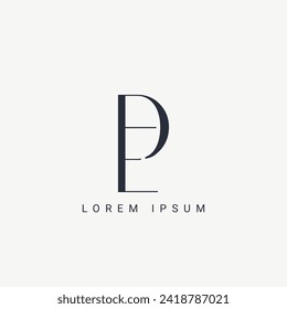 Initial DE and ED modern monogram and elegant logo design, Professional Letters Vector Icon Logo on background