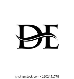 Initial DE Letter Logo Design Vector Template. DE Logo Design