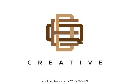 initial DEQ, QED letters monogram, three letters creative modern typographic logo, eye catching DEQ, QED alphabet stylish logo vector