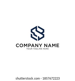 Initial Design Template Letter s and b Monogram logo Isolated on White background