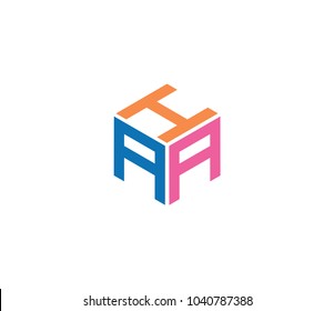 Initial design vector. letter HAA logo template