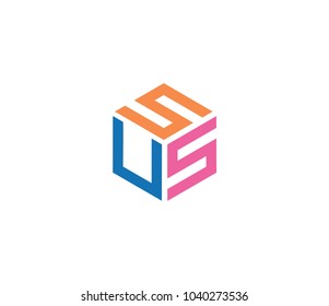 Initial design vector. SU S letter icon