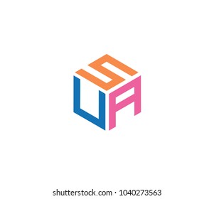 Initial design vector, web logo icon