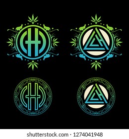 the initial design of the vintage logo CH