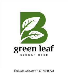 Initial and designs vector initials B and Leaves are simple and elegant