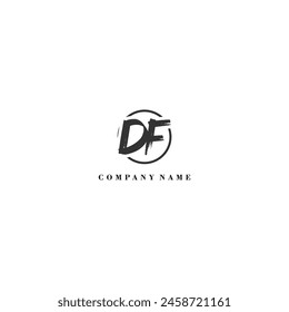 Identidad inicial de la tendencia de la compañía del logotipo del cepillo del DF