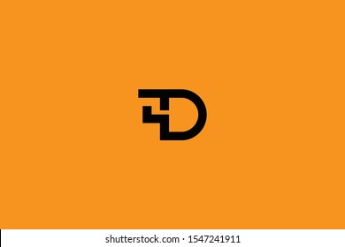 Initial DF FD Letter Logo Design Vector Template. Monogram and Creative Alphabet D F Letters icon Illustration.