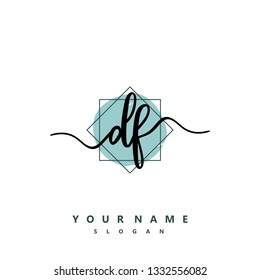Initial DF handwriting logo