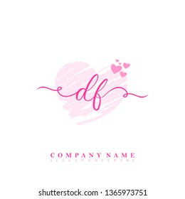 Initial DF handwriting logo