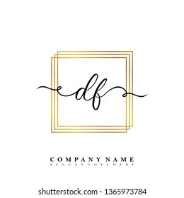 Initial DF handwriting logo Initial DF handwriting logo