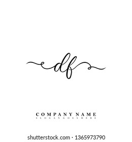 Initial DF handwriting logo