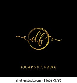 Initial DF handwriting logo