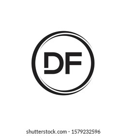 Initial DF Letter Logo With Creative Modern Business Typography Vector Template. Creative Letter DF Logo Vector.