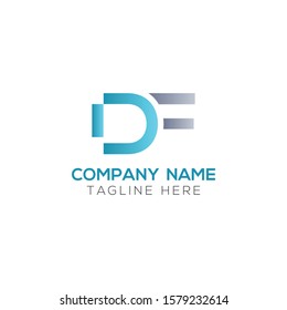 Initial DF Letter Logo With Creative Modern Business Typography Vector Template. Creative Letter DF Logo Vector.