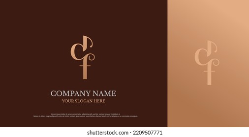 Initial DF Logo Design Vector