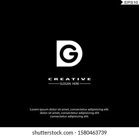 Initial DG, GD modern Logo icon design. Vector graphic design template element. Graphic Symbol for Corporate Business Identity.