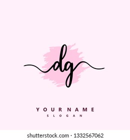 Initial DG handwriting logo
