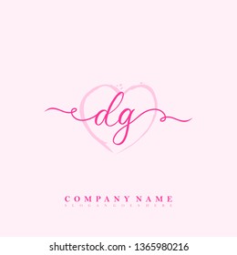 Initial DG handwriting logo